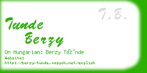 tunde berzy business card